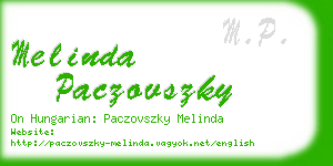 melinda paczovszky business card